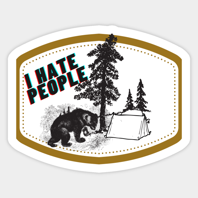 I hate people Sticker by Shadowbyte91